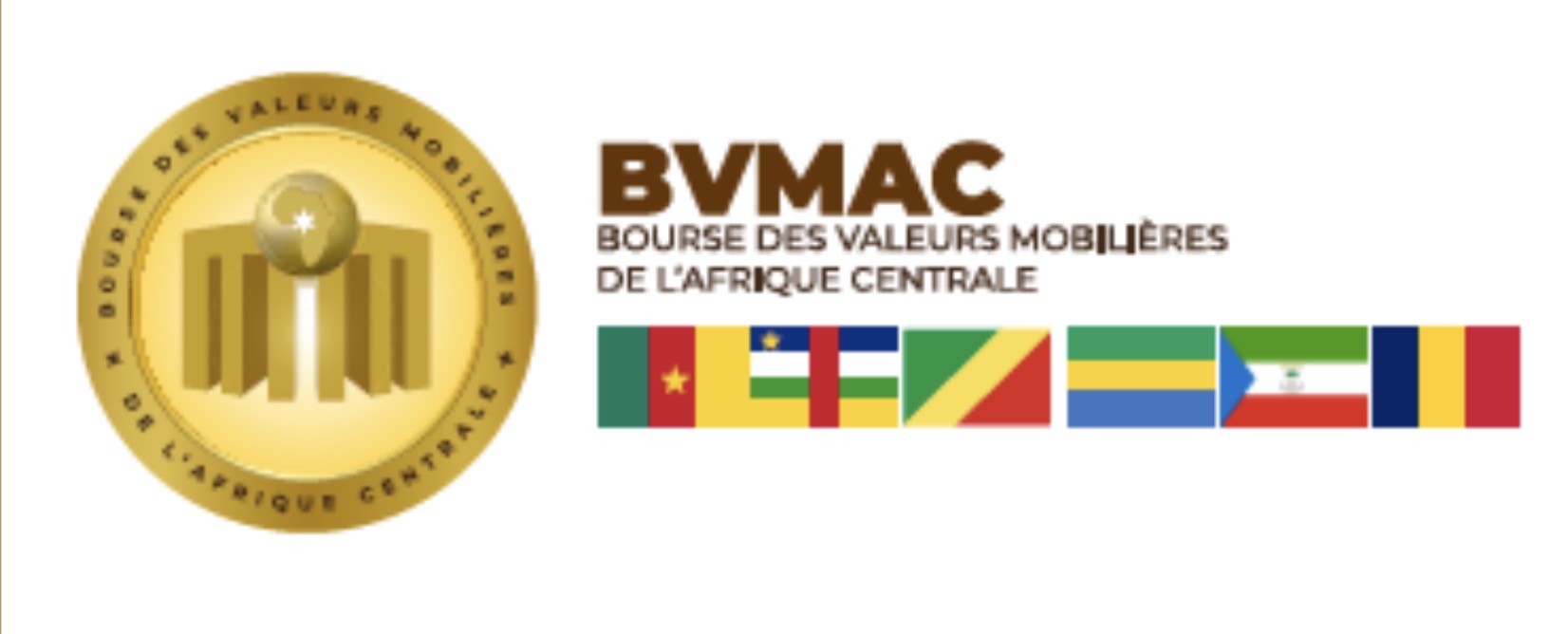 Identité de la BVMAC et drapeaux des six États de la CEMAC